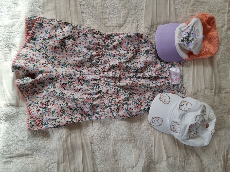 Літній ромпер на ріст  98см +2 кепки