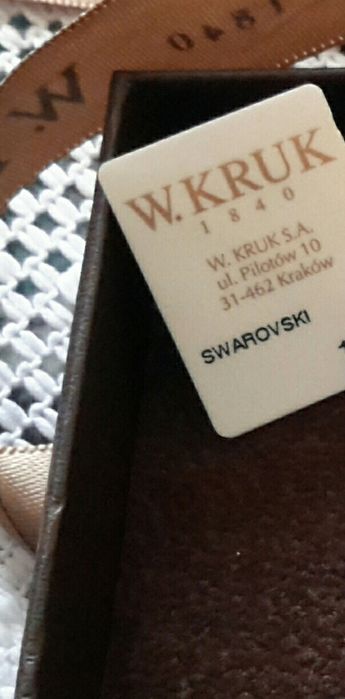 Nowa pozłacana bransoletka srebrna z kryształem swarovskiego dl 20 cm