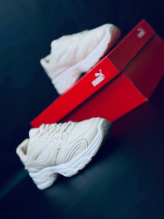 Кожаные Кроссовки Пума на осень, кросівки Пума шкіряні осінні / топ