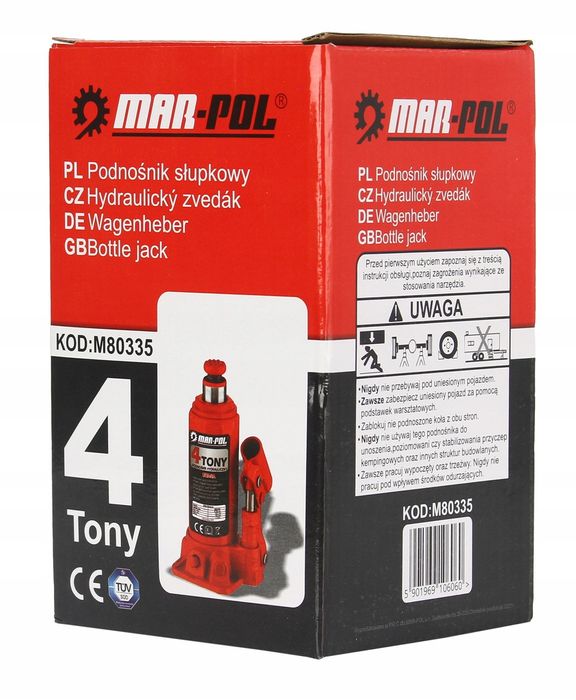 Podnośnik Hydrauliczny Słupkowy 4T Butelkowy