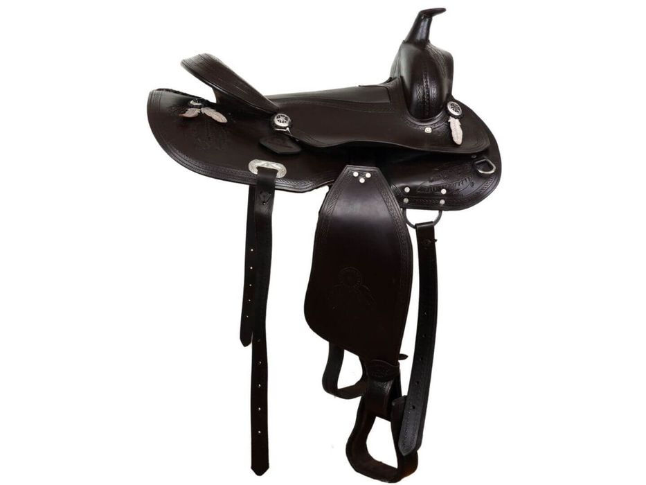 Siodło Westernowe Balotade Lasso Brązowe