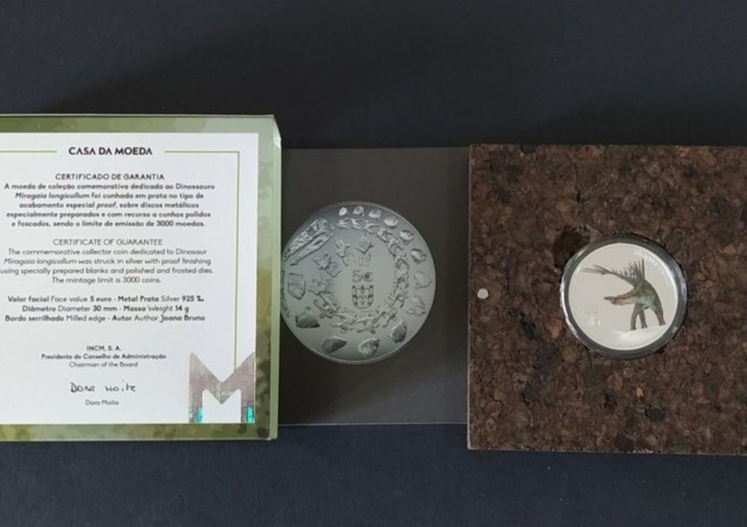 Moeda 5 euros Dinossaurs proff