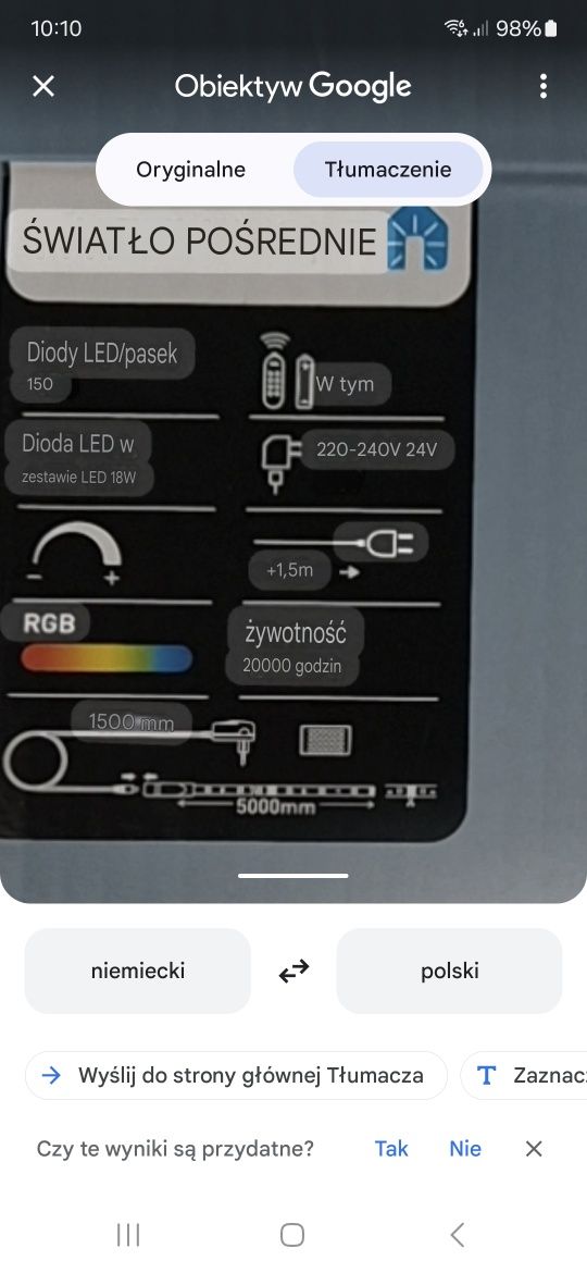 Led RGB z pilotem I zasilaczem