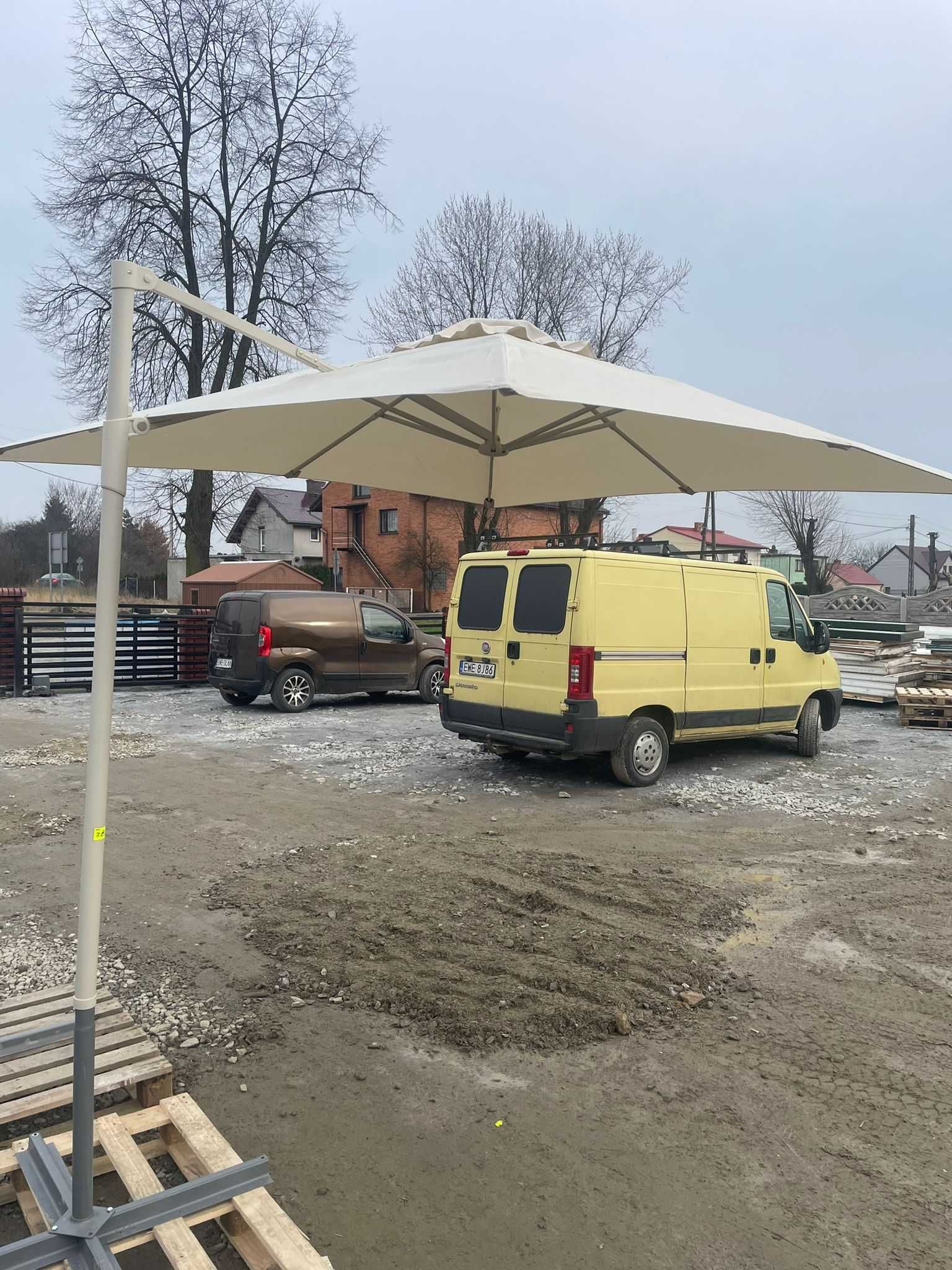 Parasol GoodHome Kalanga 2,5 x 2,5 m biały 2B/2