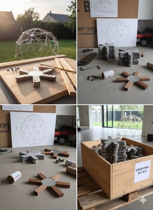 Łączniki kopuły geodezyjnej 3v 5/8- 61 lacznikow