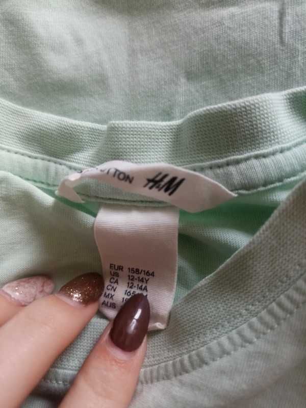 Miętowa bluzka H&M
