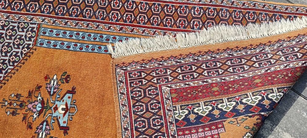 Perski dywan wełniany tkany ręcznie 132 x 80 cm wełna modlitewnik