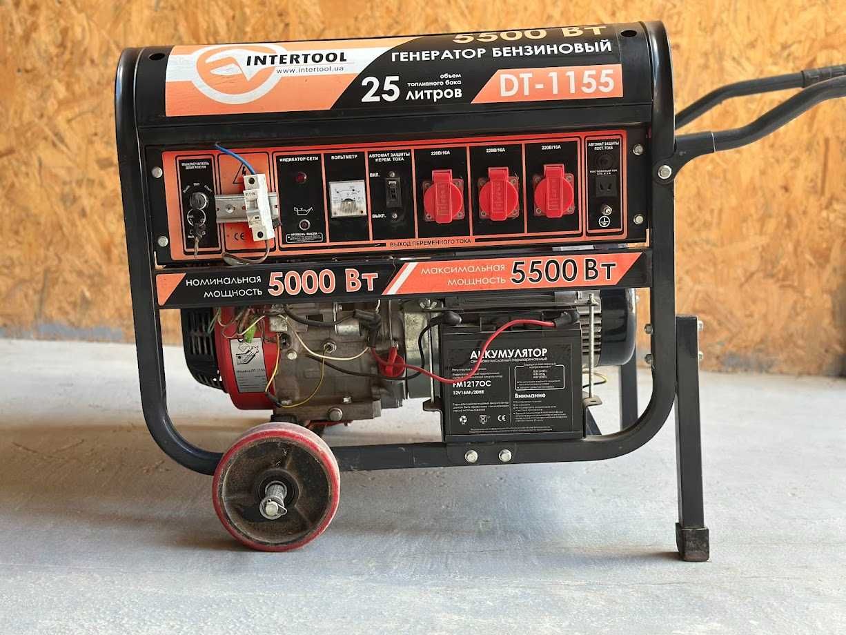 Генератор бензиновий 5,5 кВт (Intertool Б/У)