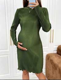 Sukienka ciążowa Shein S 36 nowa zieleń plisy