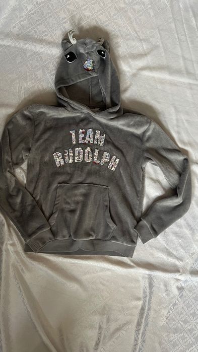 H&M bluza 158 cm renifer Rudolf 12 13 lat świąteczna na zimę Mikołajki