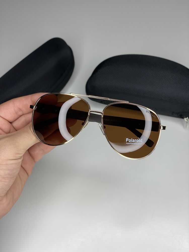 Мужские солнцезащитные очки AVIATOR Bulgari AVIATOR капли черн коричне