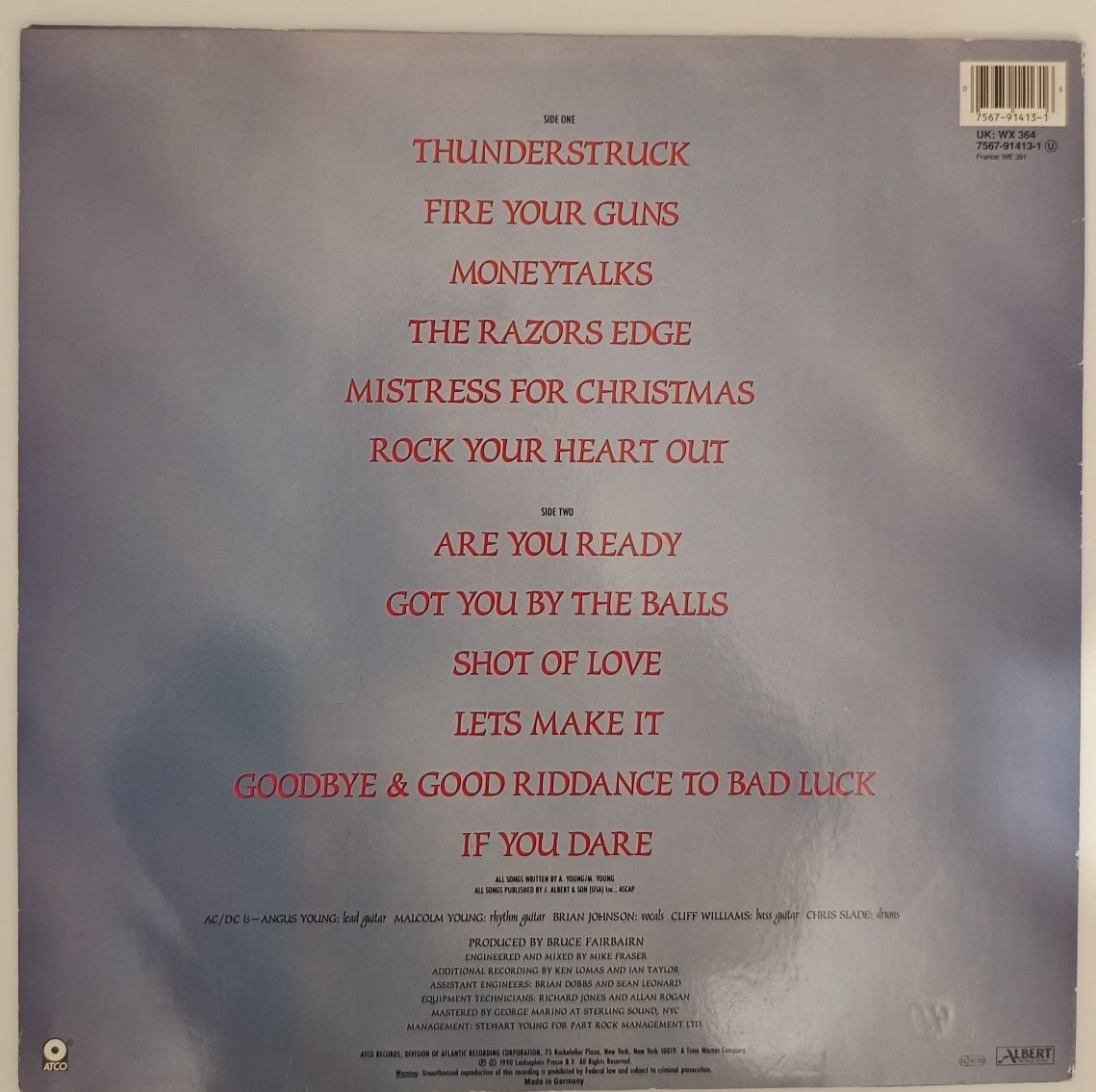 AC/DC Back In Black , The Razors Edge