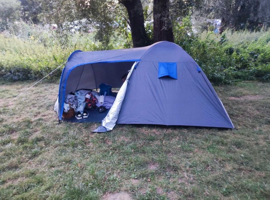 Nowy 2w1 Namiot Rodzinny Turystyczny Kempingowy 4 osobowy + GRATIS