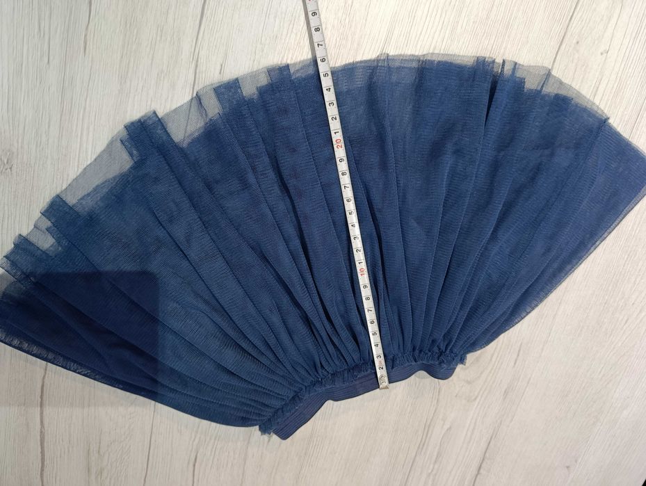 granatowa tiulowa spódniczka galowa spódnica tutu 86-92 z tiulu miękka