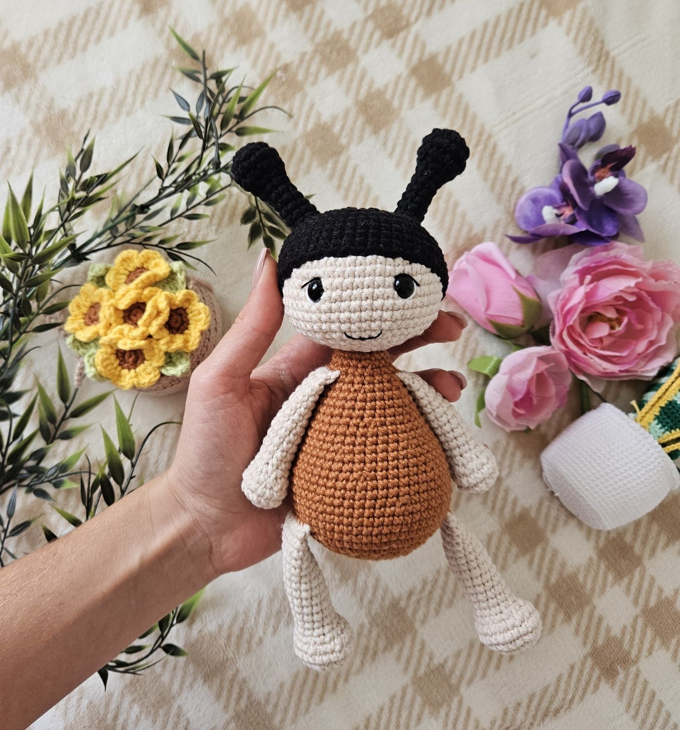 Joaninha brinquedo em croché