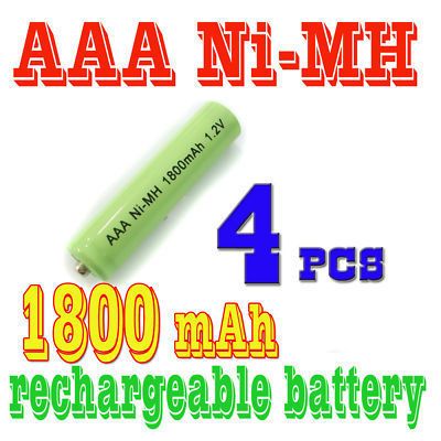 L113 4 Pilhas Ni-MH AAA 1800mAh 1.2V Recarregáveis Stock 24h