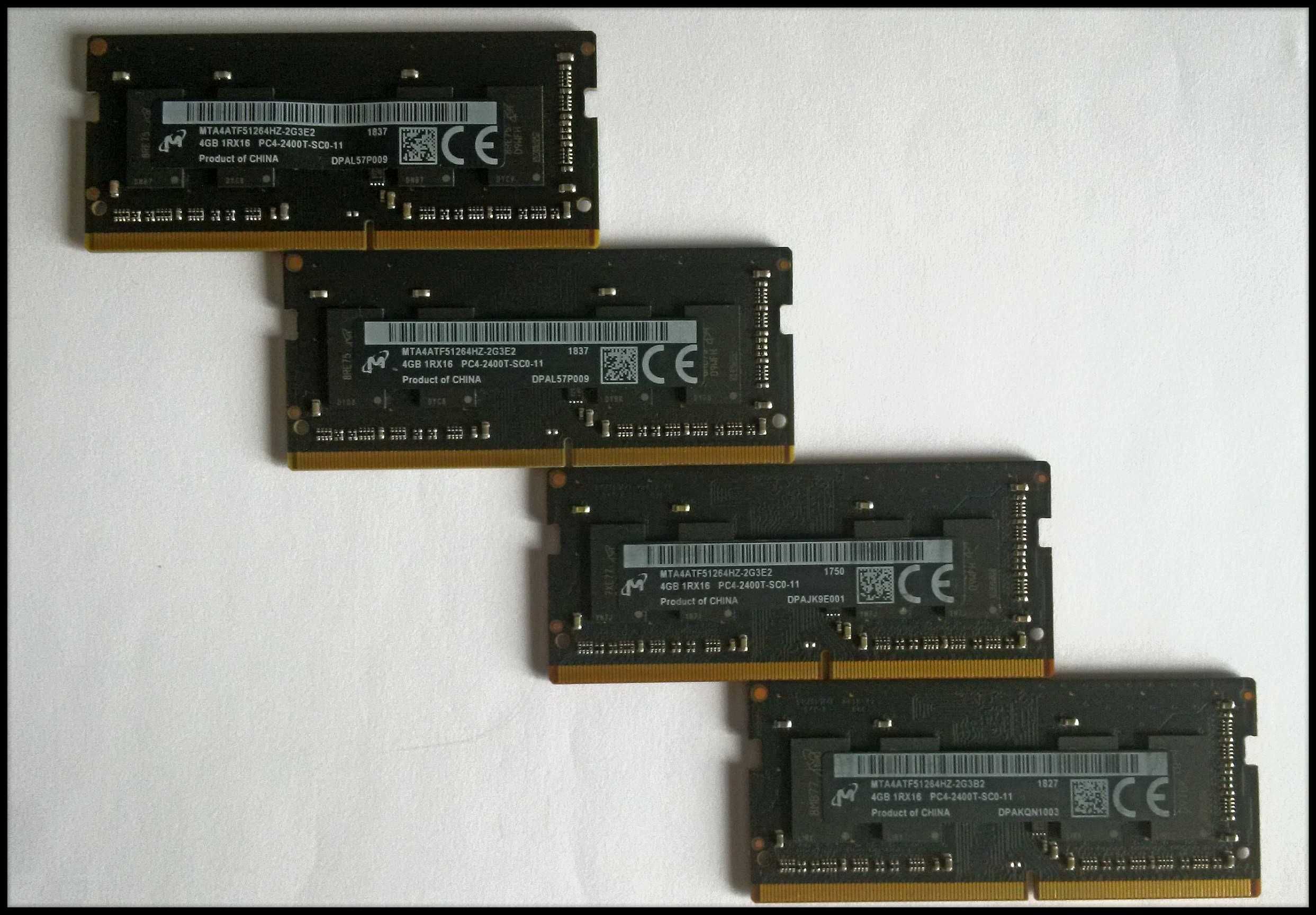 Оперативка планк ОЗУ Micron Crucial DDR4 SO-DIMM 2400 mhz RAM DRAM 4GB