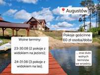 Wolne pokoje nad jeziorem.