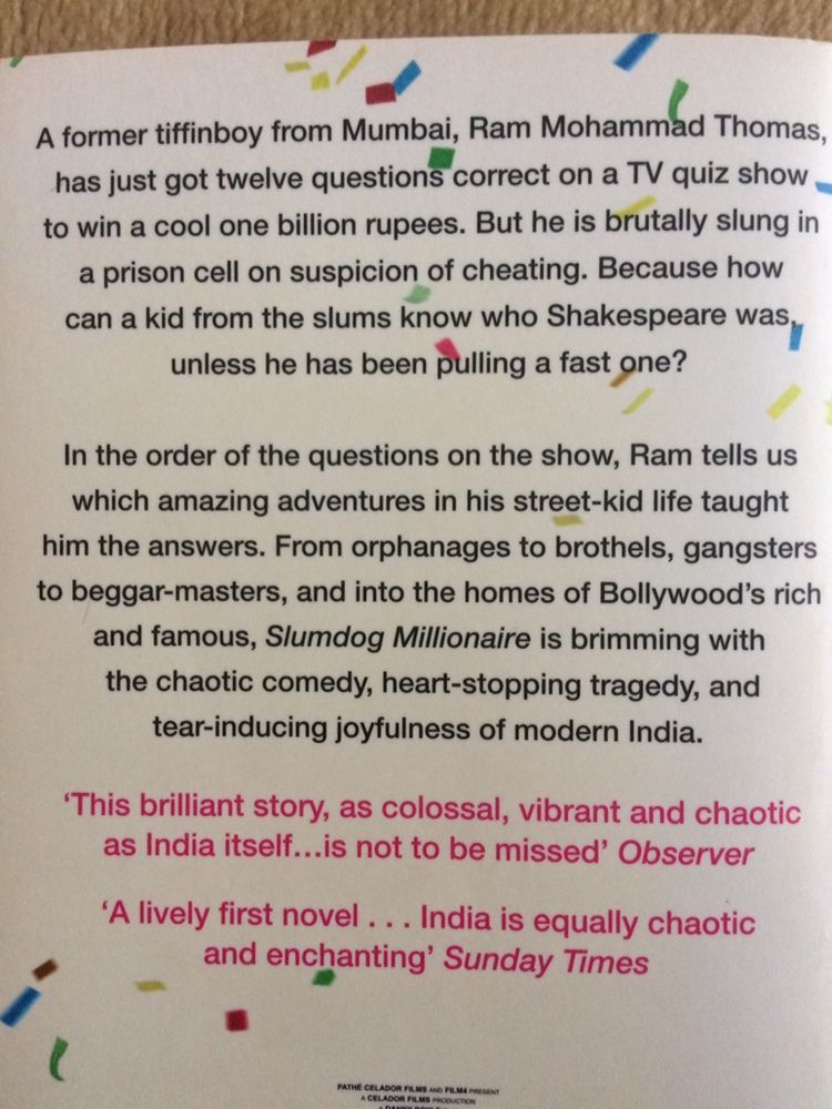 Vikas Swarup, Slumdog Millionaire, po angielsku