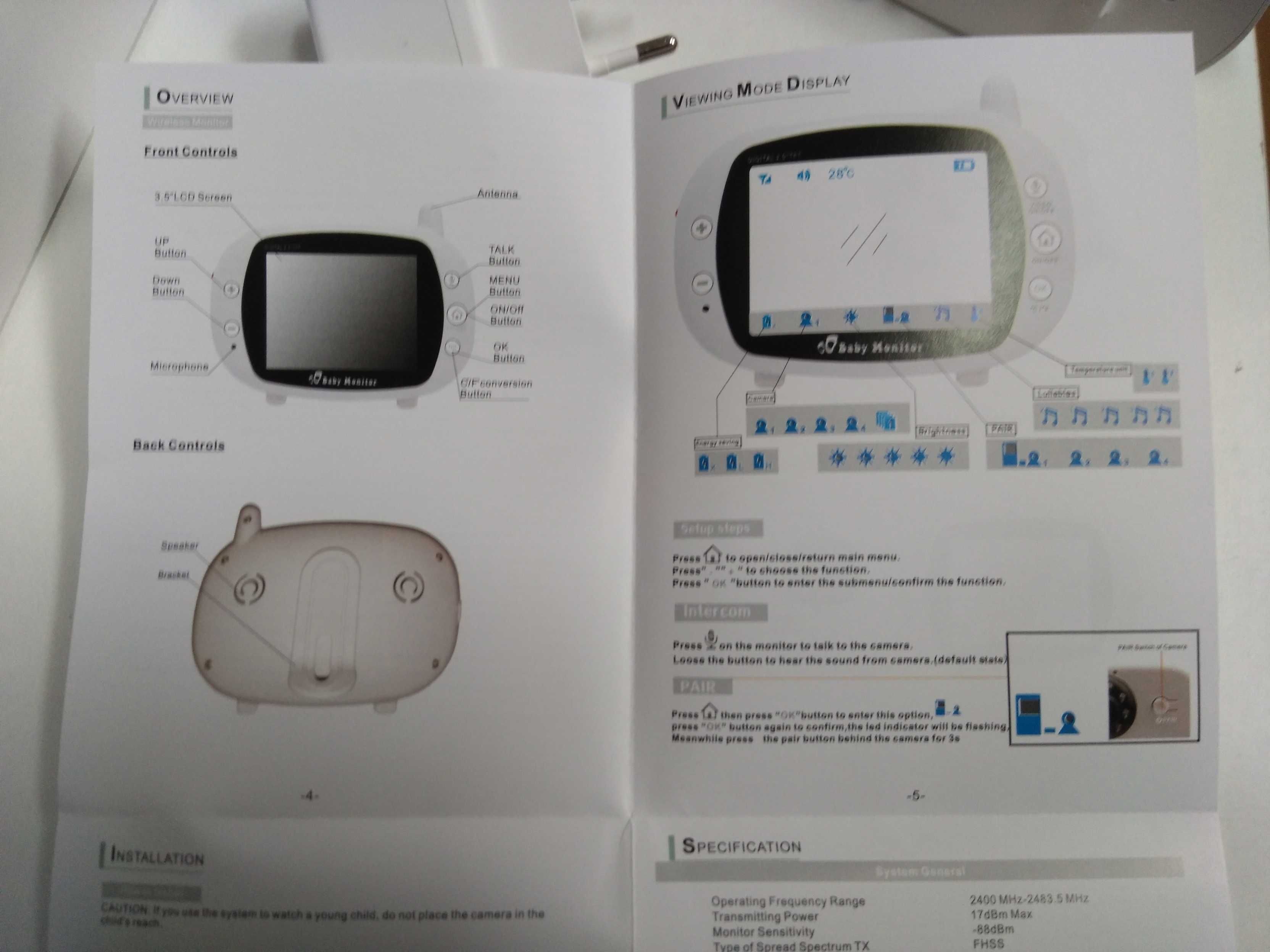 Baby Monitor. Camara de vídeo direto para bebé, videovigilância