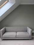 Sofa 3 osobaowa welurowa szara/ciemno beżowa