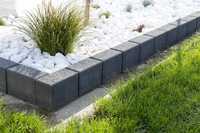 Obrzeże ogrodowe palisadowe betonowe TREO - palisada - grafitowe,szare