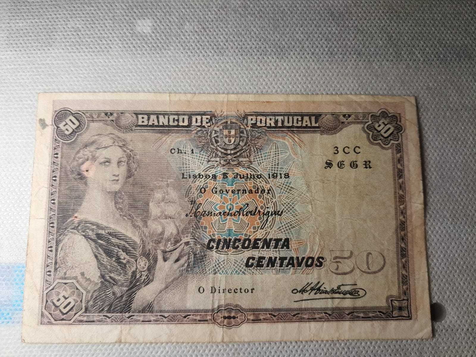 Nota de  Cincoenta Centavos de 1918