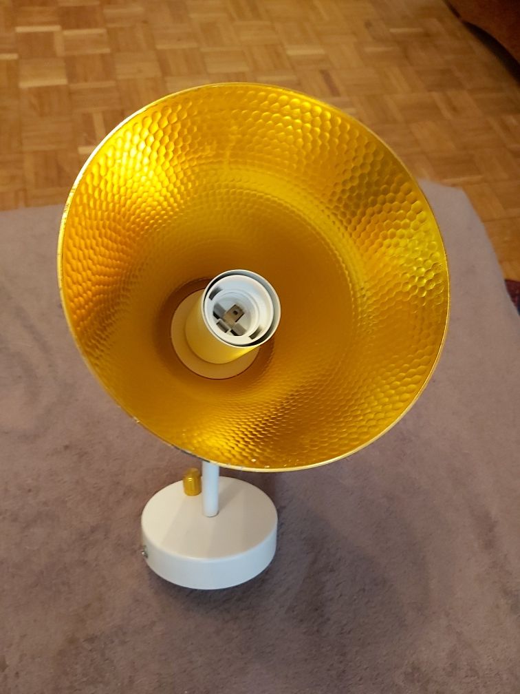 Lampa biało złota kinkiet