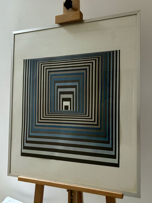 Victor Vasarely Oryginalna  Litografia Nowy Jork 1970 Op-art Unikat