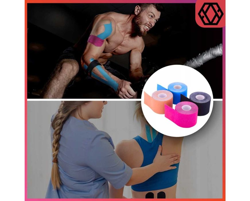 Taśmy Kinesiotaping Tejpy Plastry Taśmy Kinezjologiczne 5x5m na Ciało
