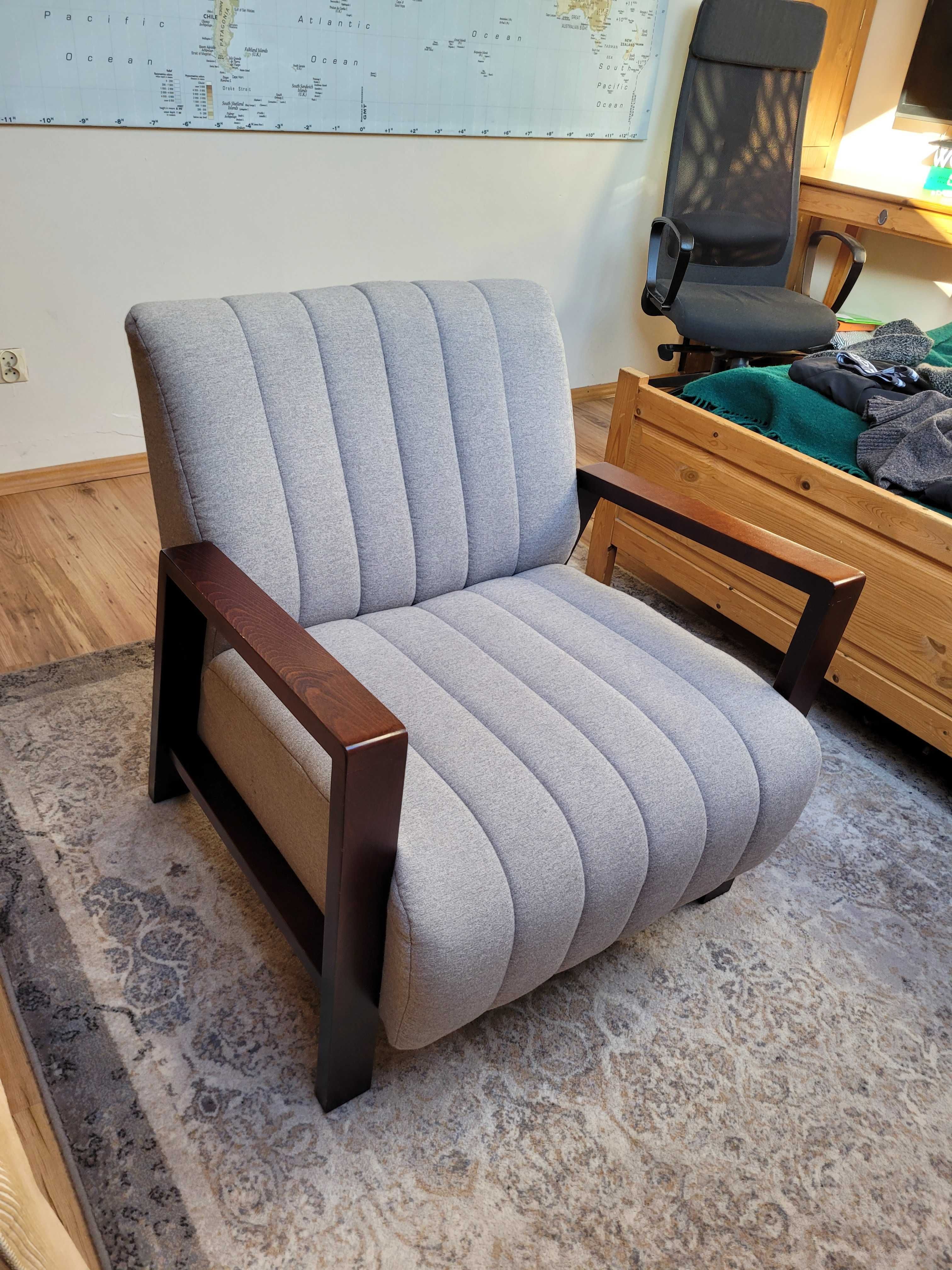 Fotel Cooper SLF24 szary, prawie nowy, Smart Line Furniture 24