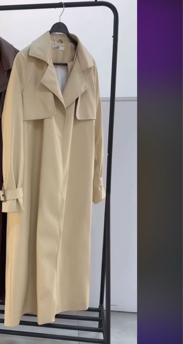 Шкіряний тренч розмір універсальний