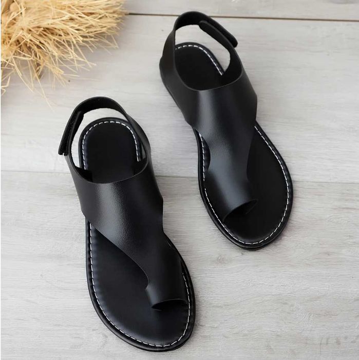 Сандалі жіночі босоніжки чорні через палець 37