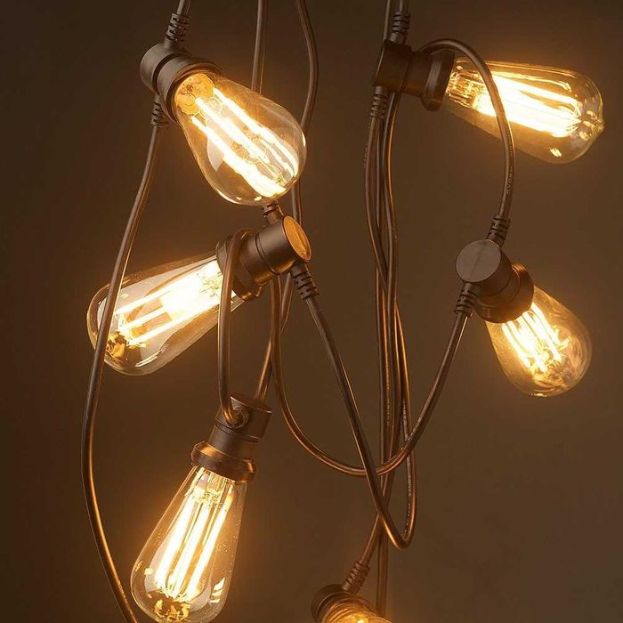 Żarówka LED FILAMENT Vintage Retro Edison ST64 2500k E27 6W Bursztyn
