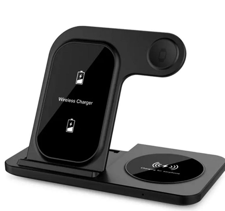 Беспроводная USB зарядка 3в1,iphon, AppleWatch,Airpods,Android,Samsung