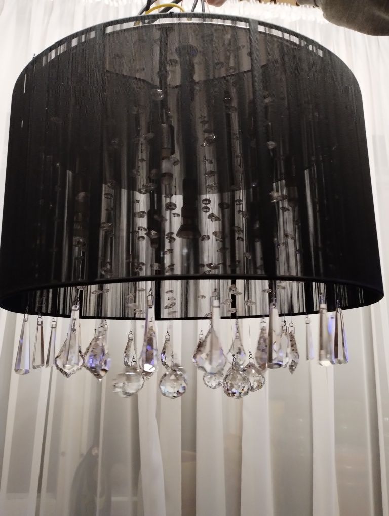 Lampa plafon kryształowy szkło Glamour design