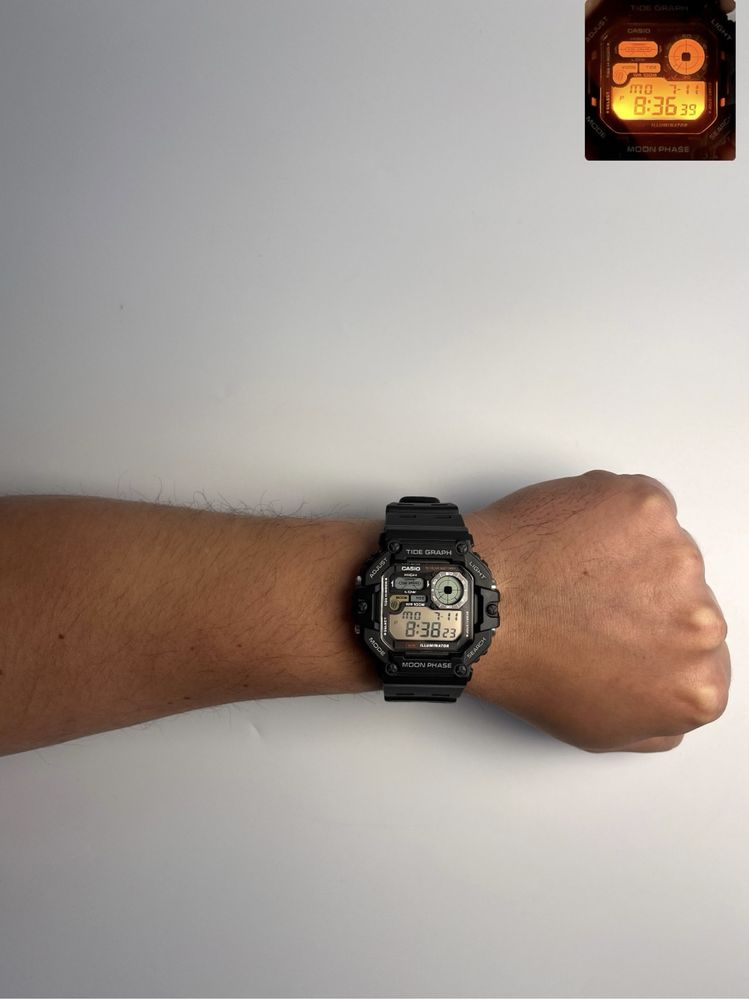 Casio ws-1700h, годинник касіо тактичний, касіо для військових