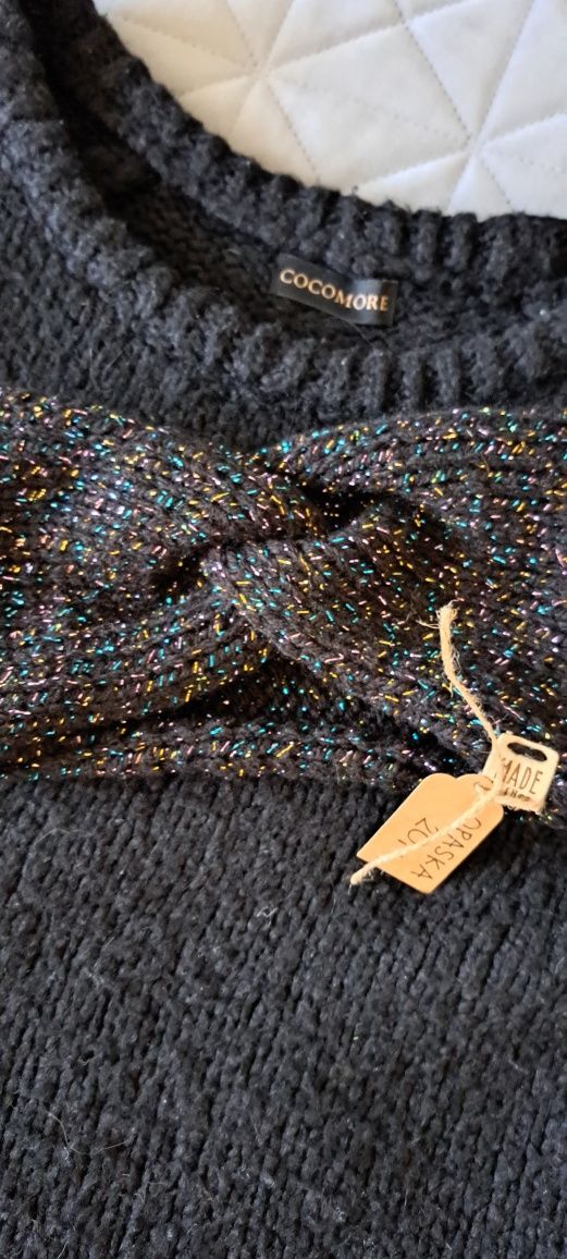 Sweterek/ sweter Cocomore, opaska turban Handmade,  r. M.