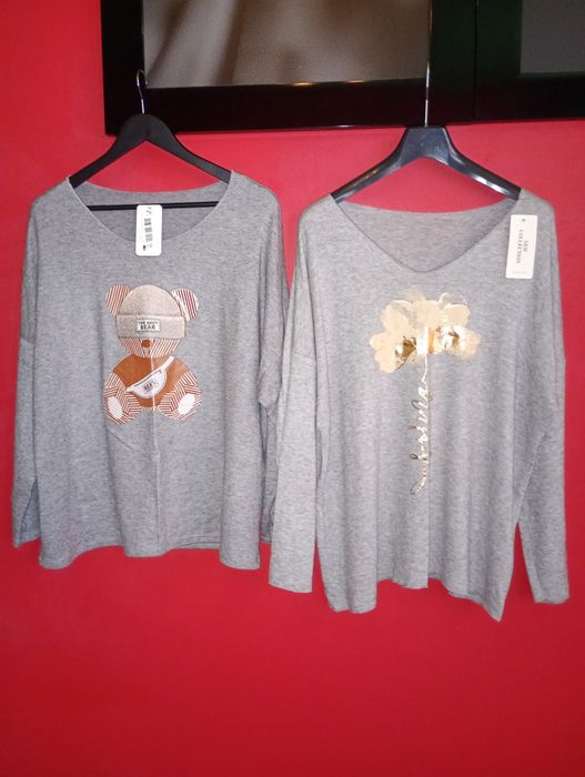Bluzki sweterków 2sztuki za 60 zł.