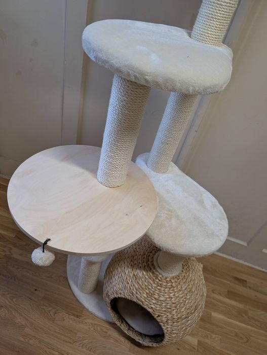 Laguna Drapak dla Kota Kremowy 83x74x160cm ZMODYFIKOWANY DUŻY WYSOKI