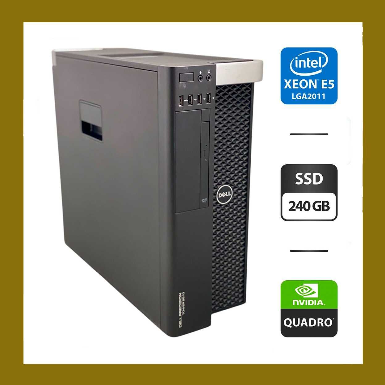 Робоча станція Dell T5810/Xeon E5-2697v3/64GB DDR3/240GB SSD/K2200 4GB