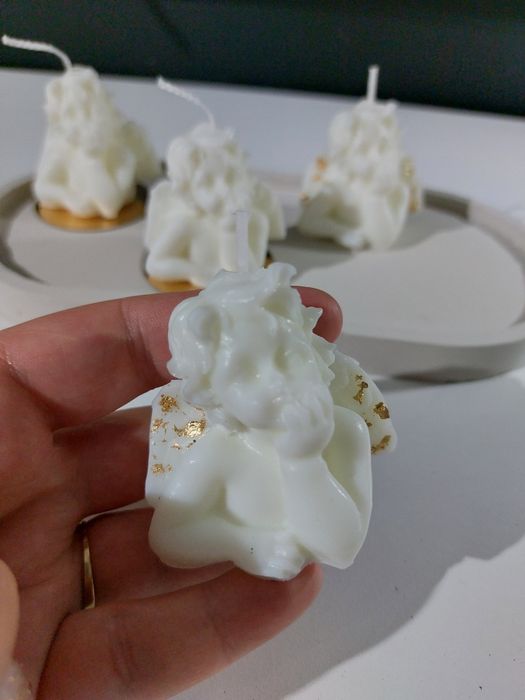 Aniołki swieczki mydełka podziekowania chrzest świety komunia