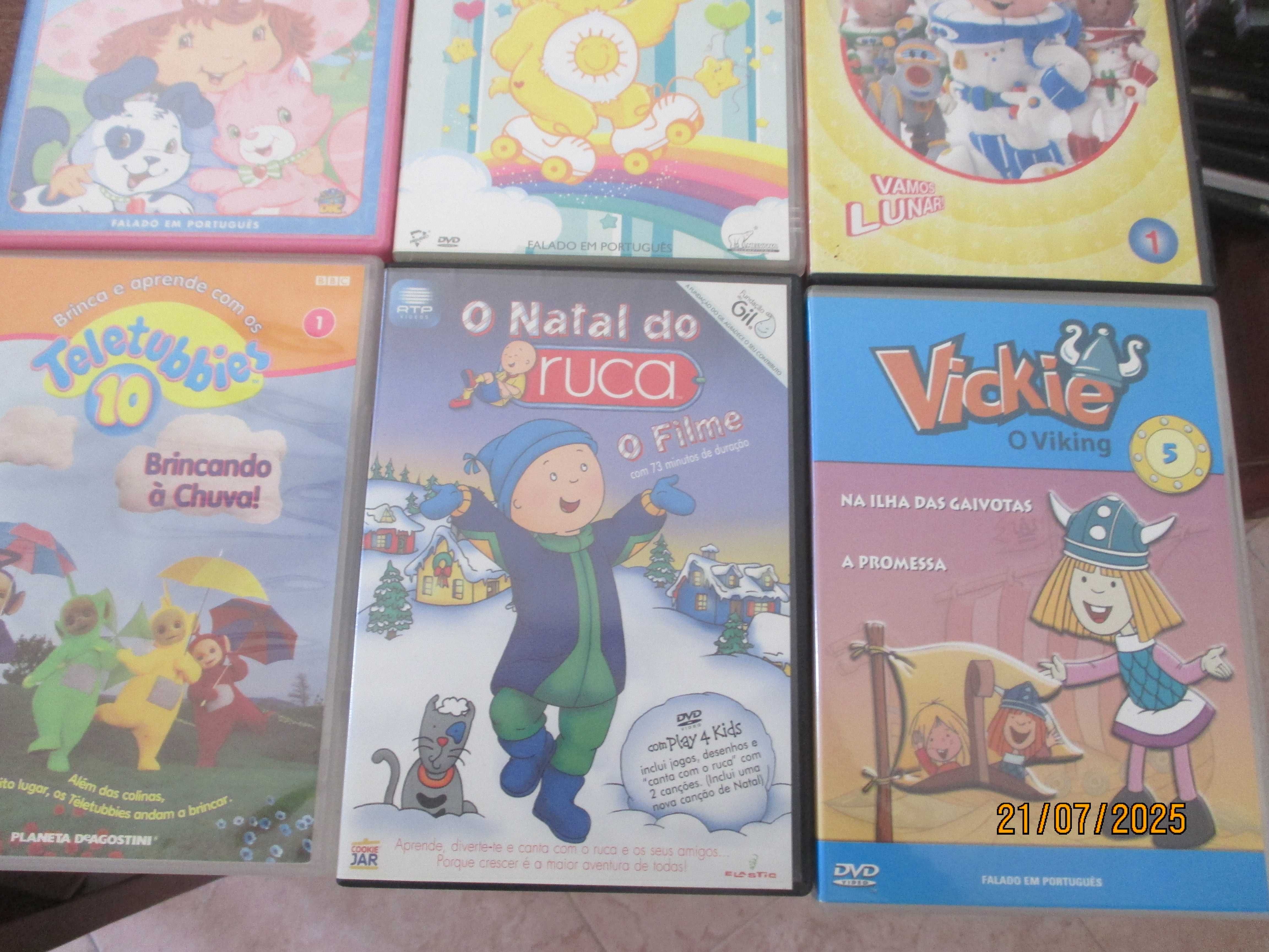 9 filmes de dvd de desenhos animados