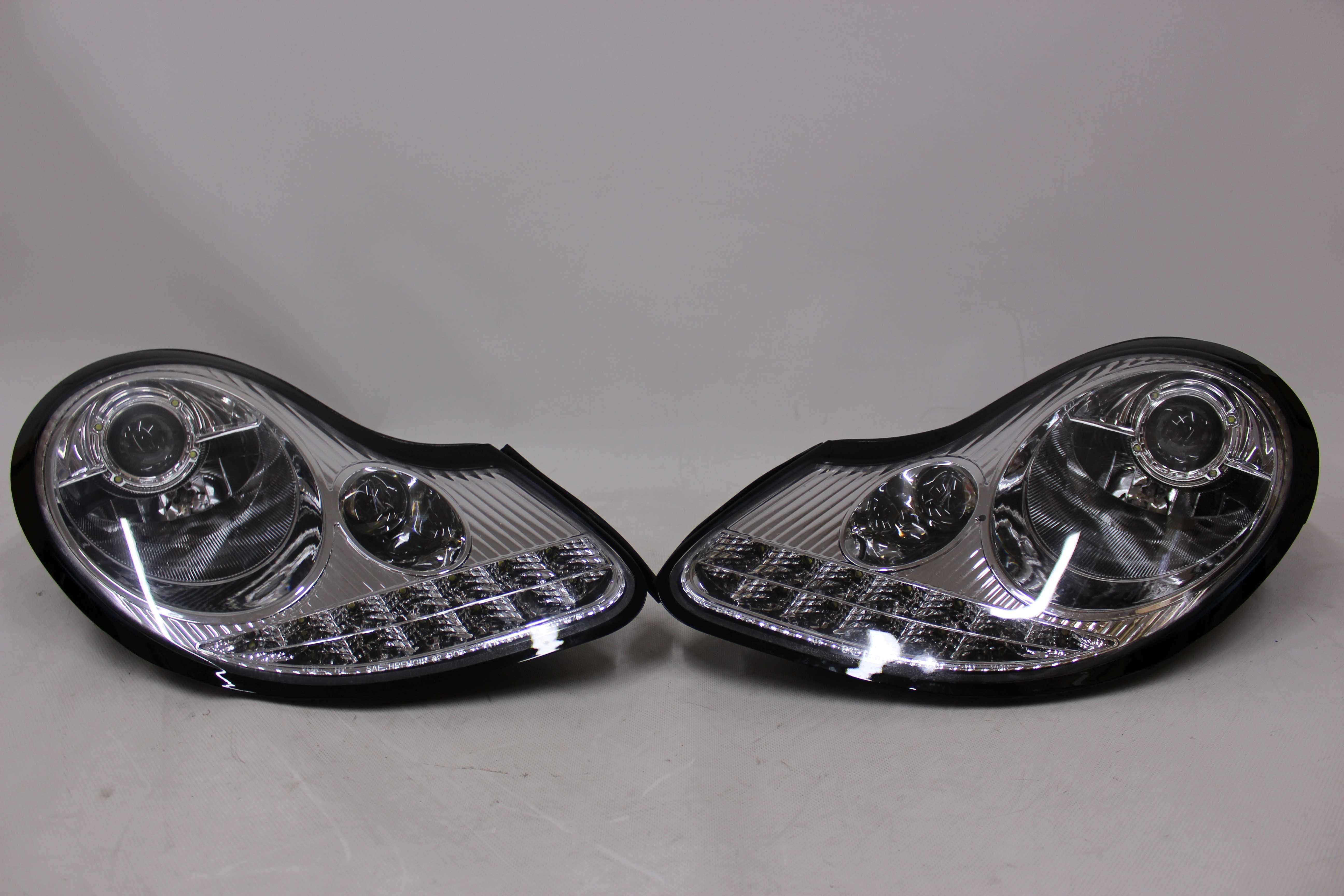 Lampy przednie przód PORSCHE BOXSTER 96-04 / 911 996 LED CHROM TUNING