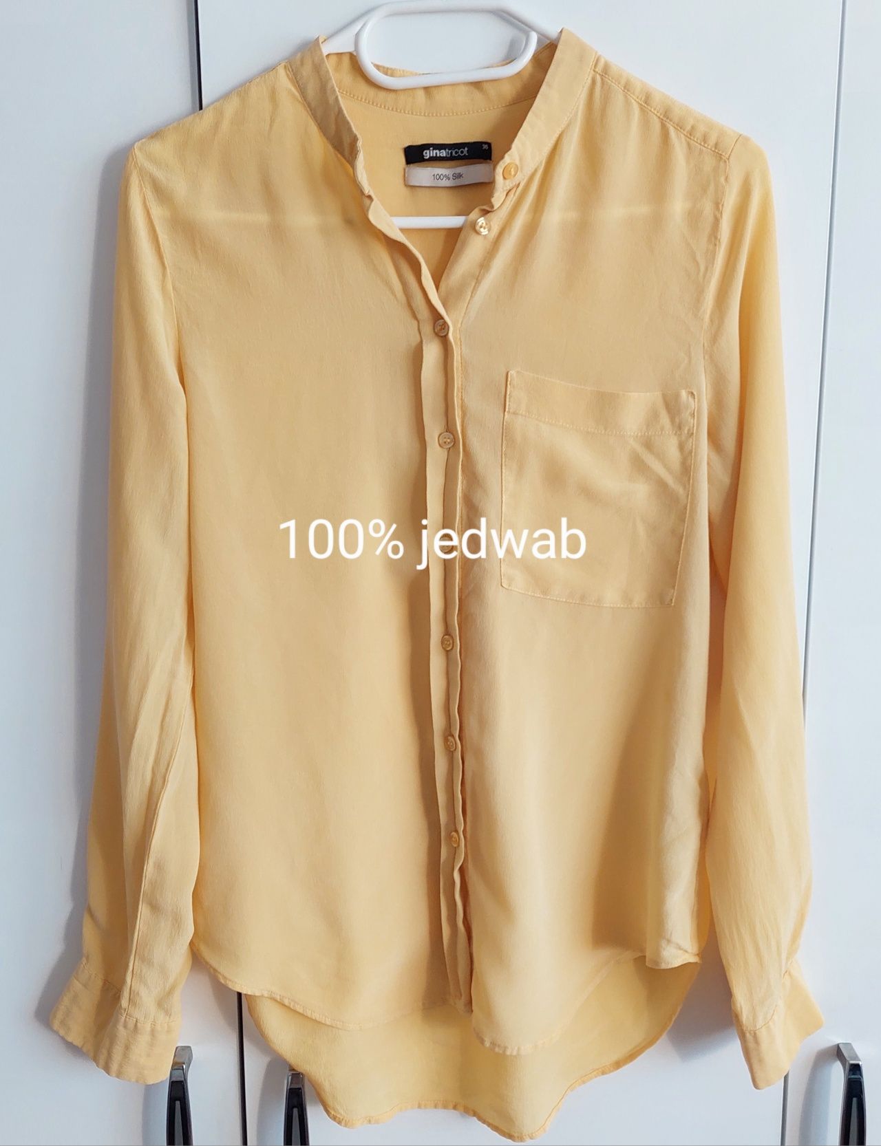 Jedwabna koszula Gina Tricot 100% jedwab