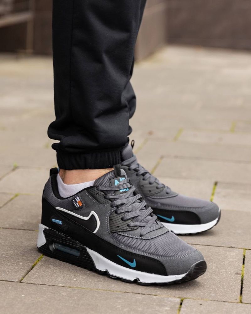 Мужские кроссовки найк аир макс  Nike Air Max 90 Grey Blue