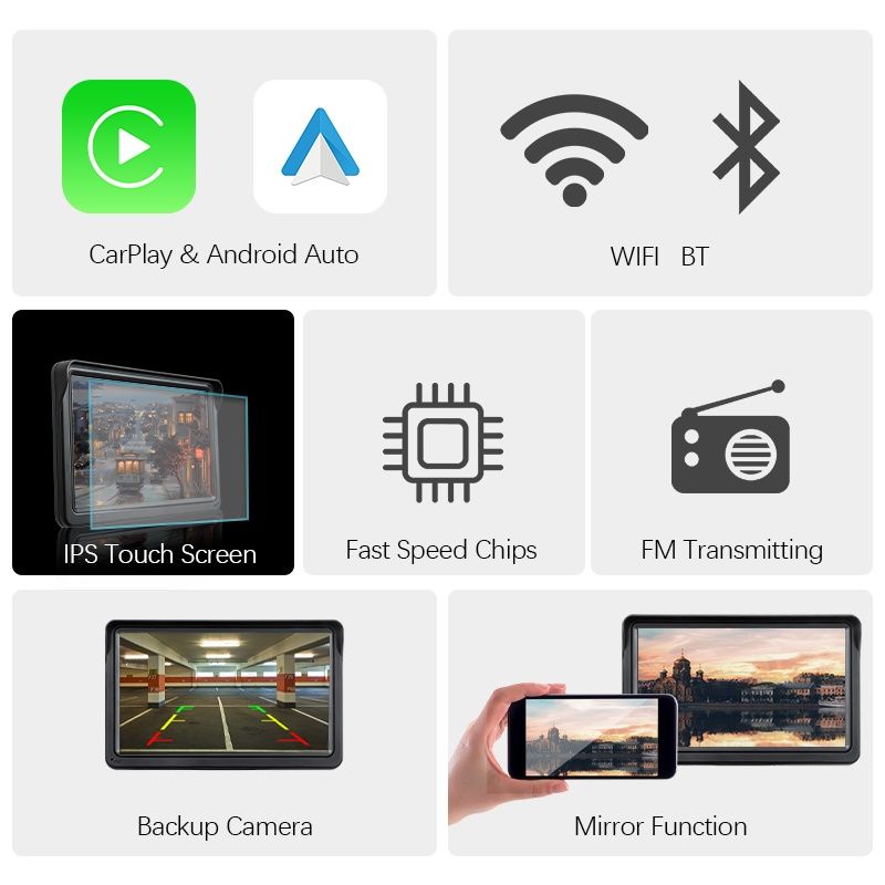 Carplay wireless android e iPhone 7"