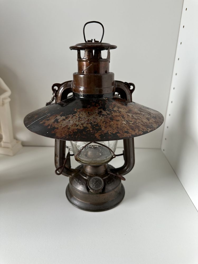 Lampa naftowa zabytkowa niemiecka Bat no 158