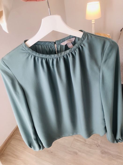 Piękna zielona bluzka- H&M - 34/XS