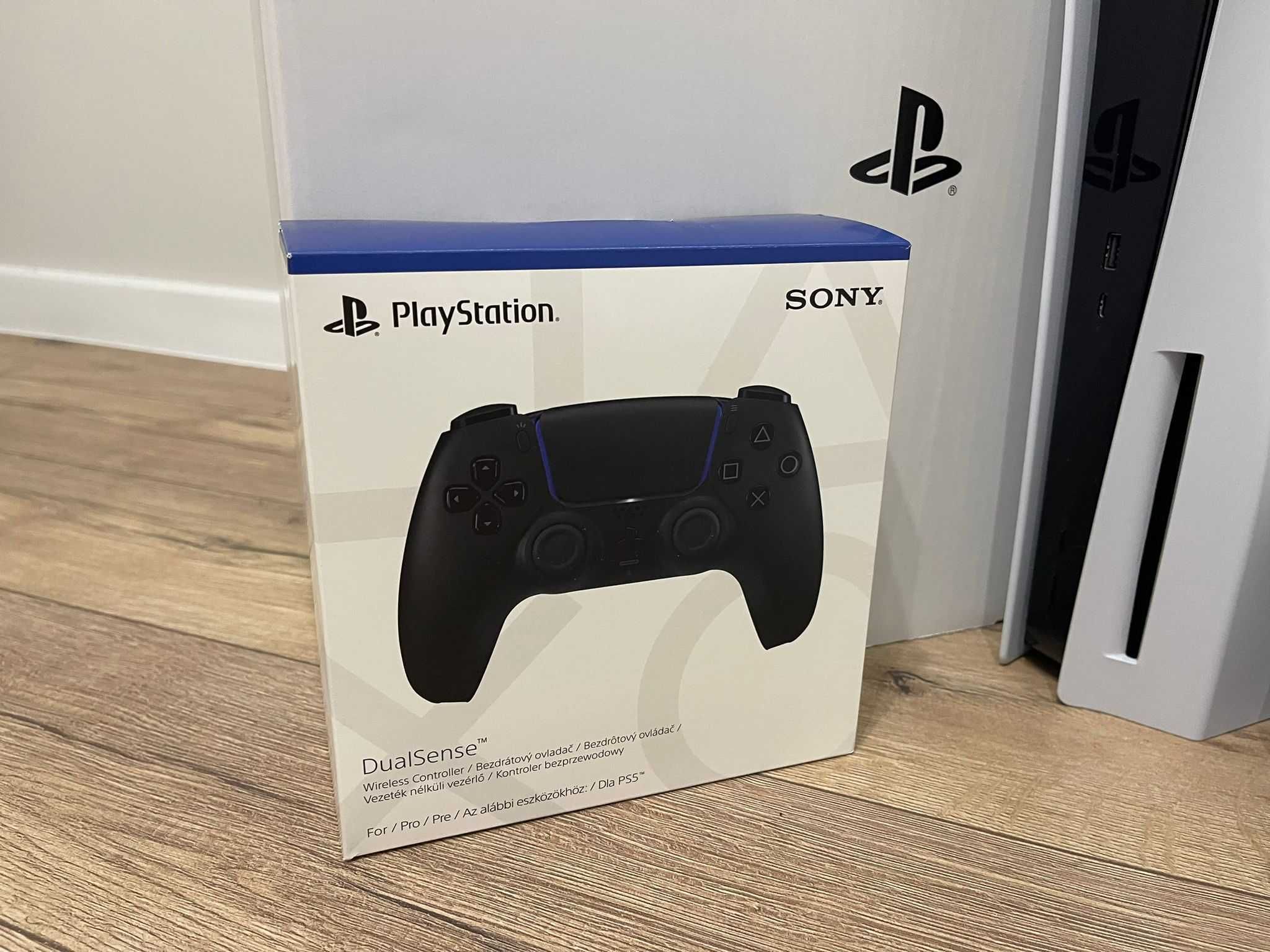 Konsola PlayStation 5 wraz z Czarnym Padem DualSense oraz grami!